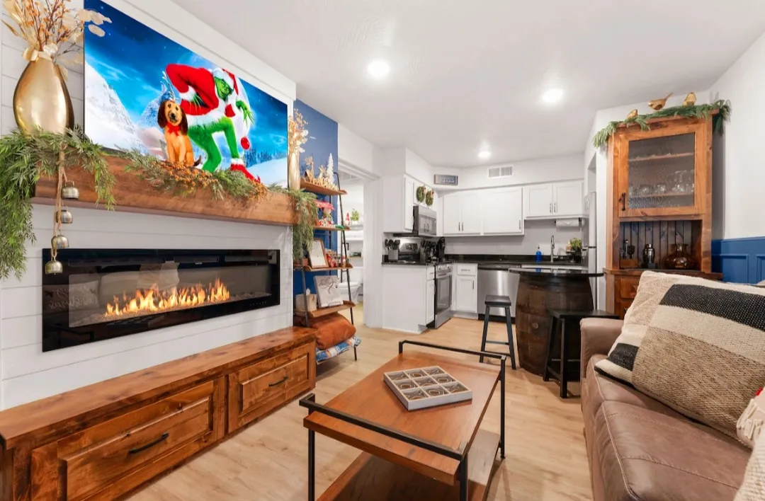 Open living and kitchen