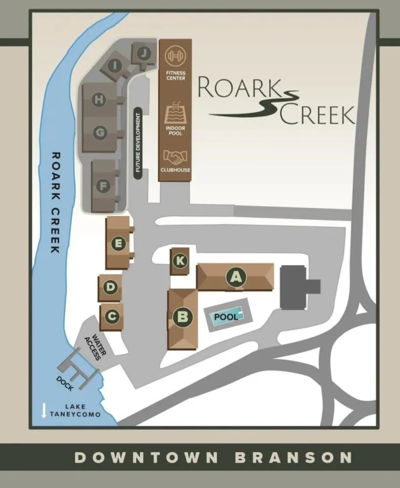 Map of Roark Creek Resort