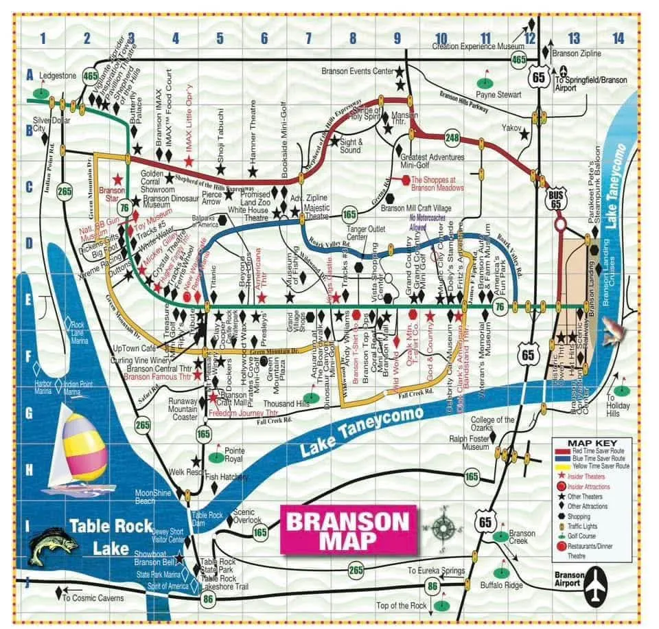 Branson Map